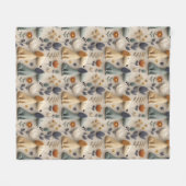 3D-Tonstil-Muster mit süßen Hunden Fleecedecke (Vorderseite (Horizontal))