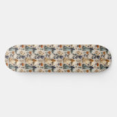 3D-Tonstil-Muster mit süßen Hunden Skateboard (Horizontal)