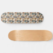 3D-Tonstil-Muster mit süßen Hunden Skateboard (Horizontal)