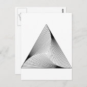 3d Triangle optische Illusion Postkarte (Vorne/Hinten)