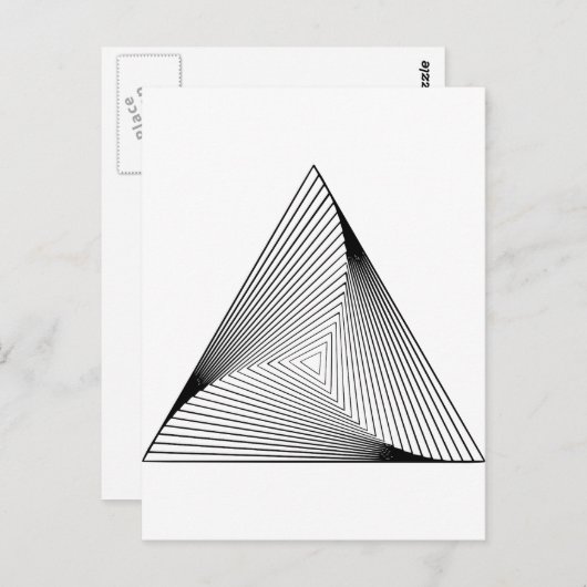 3d Triangle optische Illusion Postkarte (Vorne/Hinten)