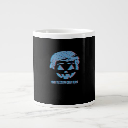 3D Trumpkin Halloween wieder groß Jumbo-Tasse (Vorderseite)