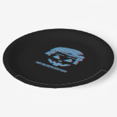 3D Trumpkin Halloween wieder groß Pappteller (Schrägansicht)