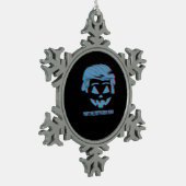 3D Trumpkin Halloween wieder groß Schneeflocken Zinn-Ornament (Links)