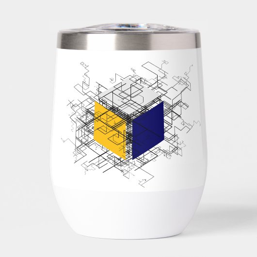 3D-Trunkarder-Weintumbler (Vorderseite)