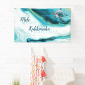 3D Turtle | Mele Kalikimaka | Christmas Banner (Insitu)