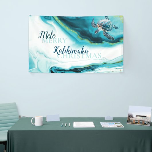 3D Turtle | Mele Kalikimaka | Christmas Banner (Messeveranstaltung)