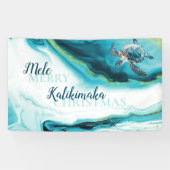 3D Turtle | Mele Kalikimaka | Christmas Banner (Horizontal)