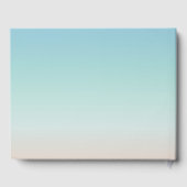 3D Turtle Turquoise Coastal Beach House Gästebuch (Rückseite)