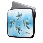 3D Turtles Coastal Laptopschutzhülle (Vorderseite Links)