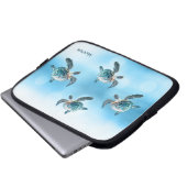 3D Turtles Coastal Laptopschutzhülle (Vorne Knopf)
