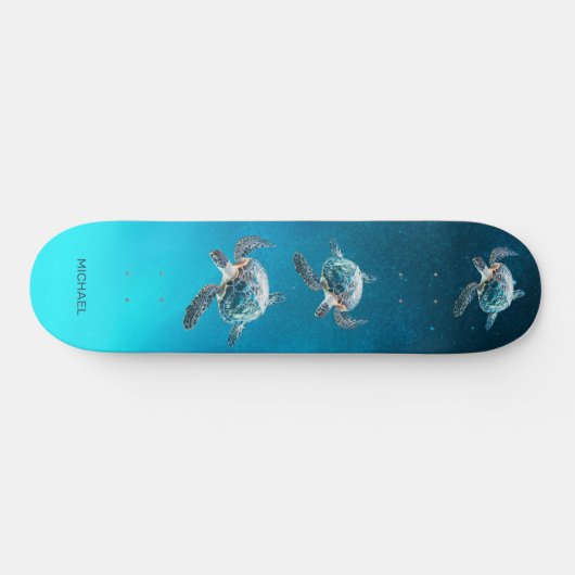 3D Turtles Coastal Skateboard (Horizontal)
