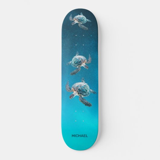 3D Turtles Coastal Skateboard (Vorderseite)