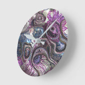 3d Twist 01 Runde Wanduhr (Winkel)