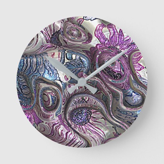 3d Twist 01 Runde Wanduhr (Vorderseite)