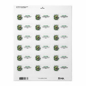 3D Tyrannosaurus Rex Dinosaur Rücksendemarken Adressaufkleber (Vorne)