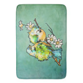 3D- und AquarellIllusion eines Paars von Chickadee Badematte (Vorderseite Vertikal)