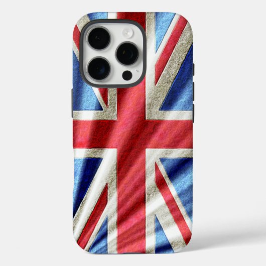 3D-Union-Flagge/Jack-Design Case-Mate iPhone Hülle (Rückseite)