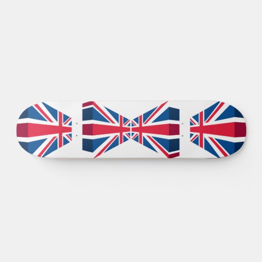 3D Union Jack, Britische Flagge Skateboard (Horizontal)