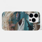 3D Unterwasserhai Case-Mate iPhone Hülle (Rückseite (Horizontal))