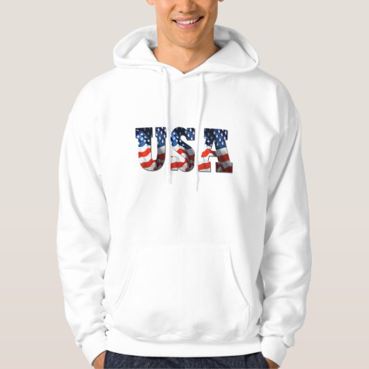 3D USA FLAGGE patriotisches Retro Hoodie (Vorderseite)