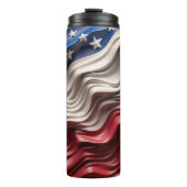 3D USA-Flaggenwelle Thermosbecher (Vorderseite)