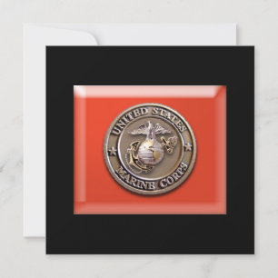 3D USMC Siegel Individualisierbare Karte für jeden