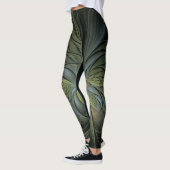 3d-verblüffendes Boho-Muster in Schwarz Leggings (Links)