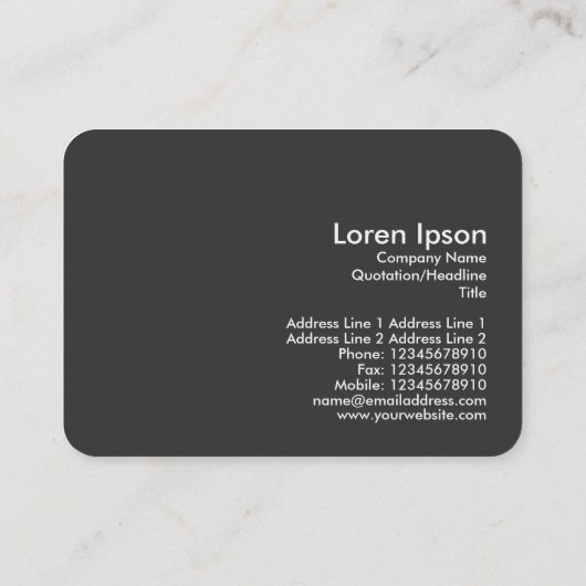 3D-Wabenküre Visitenkarte (Rückseite)