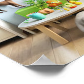 3D Wall Art World Map Poster für Kinder (Ecke)