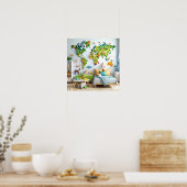 3D Wall Art World Map Poster für Kinder (Küche)