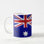 3D Wavy Australische Nationalflagge Kaffeetasse (Links)