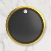 3D Weihnachten schwarz und rot Weihnachtsmarke Geschenkanhänger (Rückseite)