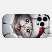 3D Weihnachts-Kätzchen iPhone Hülle (Rückseite (Horizontal))
