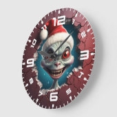 3D Weihnachts-Mars Santa Alien Große Wanduhr (Winkel)