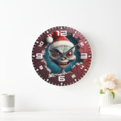 3D Weihnachts-Mars Santa Alien Große Wanduhr (Zuhause)