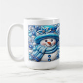3D-Weihnachts-Schneemann Kaffeetasse (Links)