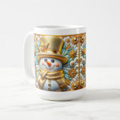 3D Weihnachts-Schneemann Kaffeetasse (Vorderseite Links)