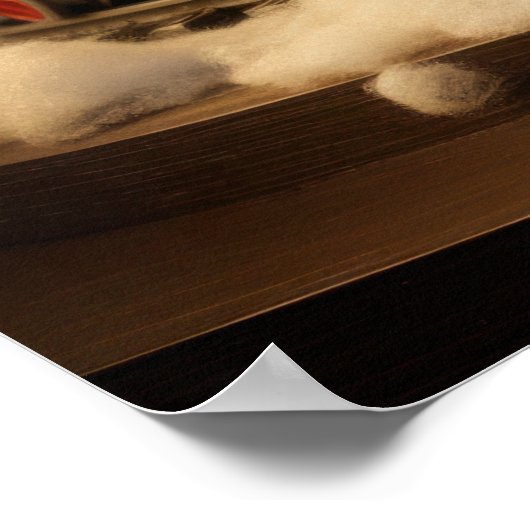 3D-Weihnachtsbahnposter Poster (Ecke)