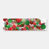 3D Weihnachtsbälle Autoaufkleber (Vorne)