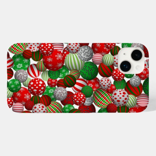 3D Weihnachtsbälle Case-Mate iPhone Hülle (Rückseite (Horizontal))