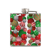 3D Weihnachtsbälle Flachmann (Rückseite)