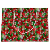 3D Weihnachtsbälle Große Geschenktüte (Vorderseite)