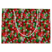 3D Weihnachtsbälle Große Geschenktüte (Rückseite)