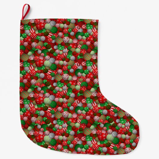 3D Weihnachtsbälle Großer Weihnachtsstrumpf (Vorderseite)