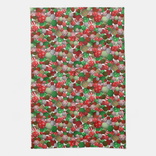 3D Weihnachtsbälle Handtuch