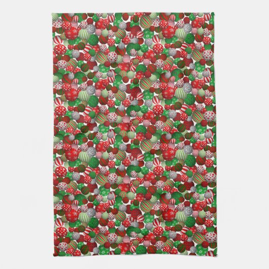 3D Weihnachtsbälle Handtuch (Vertikal)