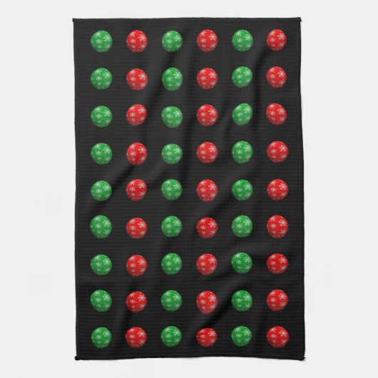 3D Weihnachtsbälle Handtuch (Vertikal)