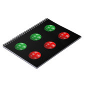 3D Weihnachtsbälle Notizblock (Linke Seite)