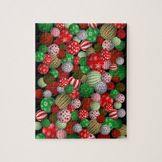 3D Weihnachtsbälle Puzzle (Vertikal)